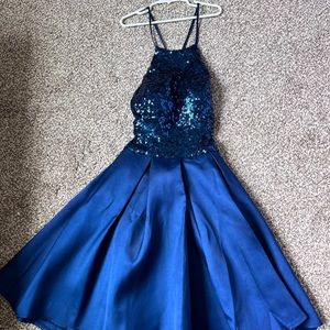 Deep Royal Blue Homecoming Dress